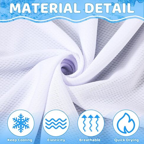 54 Pcs Sublimation Cooling Towels 40 x 12 Inch Soft White Polyester Blank Cooling Towels Bulk Chilly Yoga Towel Microfiber Gym Towels Workout Towel for Face Neck Running Gym Golf Yoga (54PCS) in Saudi Arabia
