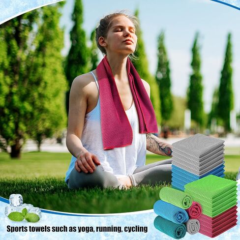 BBTO 32 x 12 Inch Microfiber Ice Towel, Cooling Cold Towel for Neck and Face Breathable Chilly Towel for Yoga, Sport, Gym, Workout, Camping and More Activities(Bright Colors, 50 Pack) in Saudi Arabia
