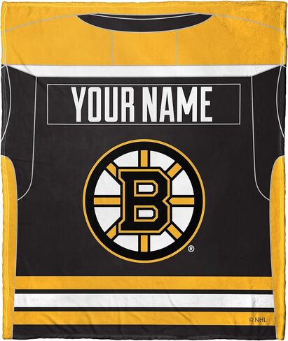 بطانية Northwest NHL Boston Bruins ذات اللمسة الحريرية الشخصية، مقاس 50 بوصة × 60 بوصة، جيرسي، بوسطن بروينز - جيرسي (236) in Kuwait