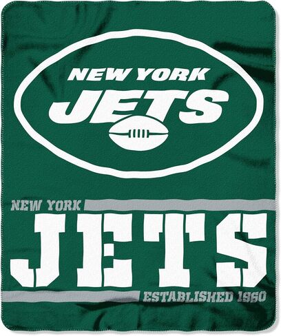Northwest NFL New York Jets 50x60 Fleece Split Wide DesignBlanket, Team Colors, One Size (1NFL031040015RET) in Saudi Arabia