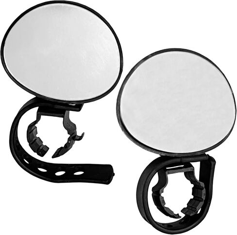 1 زوج دراجة المرايا 360 درجة دوران الدراجة مرآة المقود مرآة الرؤية الخلفية in Kuwait