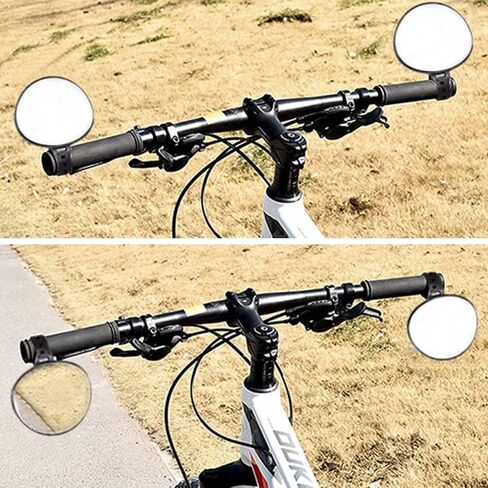 1 زوج دراجة المرايا 360 درجة دوران الدراجة مرآة المقود مرآة الرؤية الخلفية in Kuwait