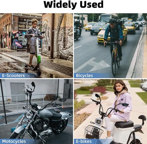 ROCKBROS Newest Bike Mirrors Handlebar Mount Rearview Mirror HD Blast-Resistant All-round Angle Adjustable Retractable Bicycle Mirror for E-bike （21-26mm Handlebar） in Saudi Arabia