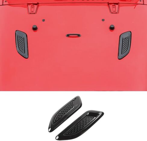 Hood Air Vent Cover for Jeep Wrangler TJ JK JL JT/Chevy Camaro/Jeep Patriot Renegade Compass Grand Cherokee/Dodge RAM Challenger Charger Unlimited (Chrome) in Saudi Arabia