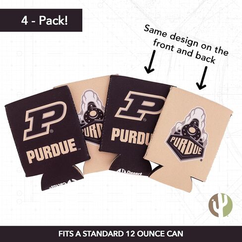 Purdue University Can Insulator Beverage Cooler 4 Pack Foam Beverage Holder Boilermakers (4 Pack Can) in Saudi Arabia