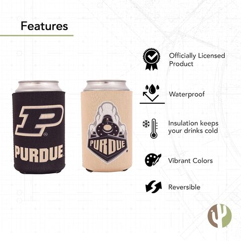 Purdue University Can Insulator Beverage Cooler 4 Pack Foam Beverage Holder Boilermakers (4 Pack Can) in Saudi Arabia