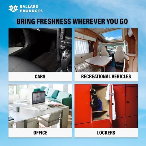 Wonder Wafers Car Air Freshener Pack of 40-4 Wonder Wafer Scents - Fresh N Clean, Black Royale, New Leather, and NU Car - 10 Wafers of Each - Bundle with Ballard Products Air Freshener in Saudi Arabia