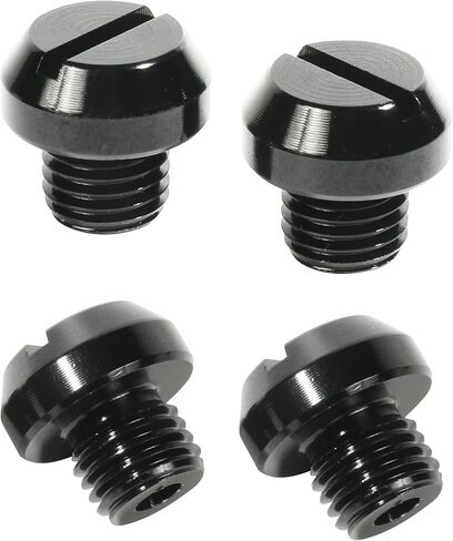 4 قطع براغي M10x1.25، ملحقات السيارة اليسرى واليمنى للدراجات النارية، تناسب عالمي FZ-07 FZ-09 MT-07 MT-09FZ CRF250 CB500F CRF1000L XL700V NC750X G310 (أسود) in Saudi Arabia