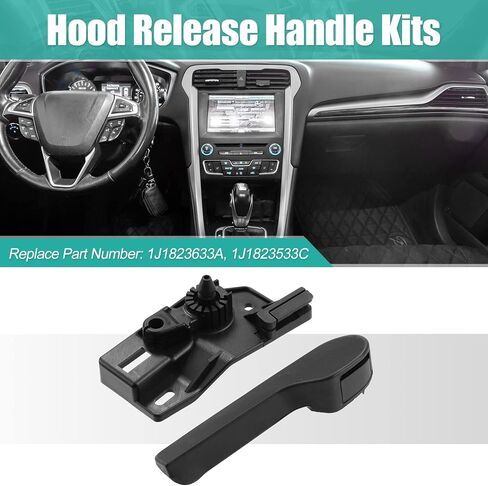 X AUTOHAUX 1 Set Hood Release Handle Assembly 1J1823633A 1J1823533C for VW Jetta MK4/Bora 1999-2005 for Skoda Fabia 2000-2015 in Saudi Arabia
