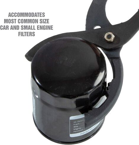 OEMTOOLS 25324 كماشة مفتاح ربط فلتر الزيت، 2 2/5 بوصة إلى 5 بوصة كماشة فلتر زيت قابلة للتعديل، قابض فلتر زيت فولاذي شديد التحمل، فك 20 درجة، أخضر وأسود in Saudi Arabia