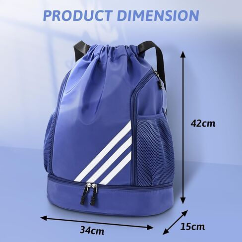 Soccer Bag, for up to Size 7 Basketball & Size 5 Soccer Ball, Youth Soccer Bag, Boys Soccer Backpack, Basketball Bag, Drawstring Backpack for Football Volleyball Soccer Equipment Bags in Saudi Arabia