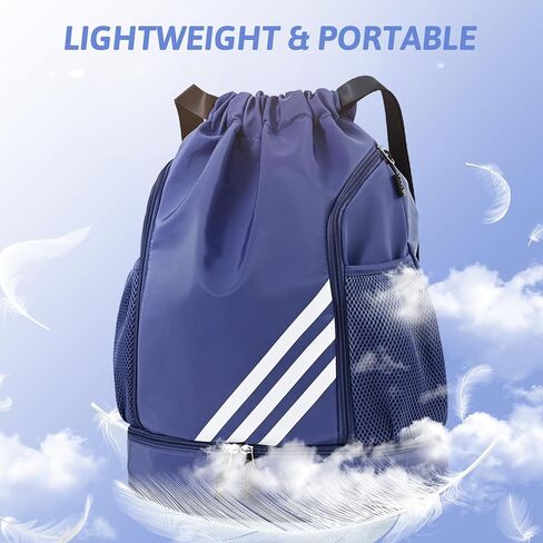 Soccer Bag, for up to Size 7 Basketball & Size 5 Soccer Ball, Youth Soccer Bag, Boys Soccer Backpack, Basketball Bag, Drawstring Backpack for Football Volleyball Soccer Equipment Bags in Saudi Arabia