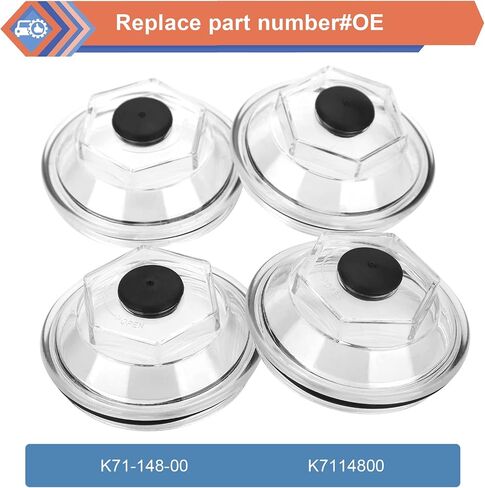ZONFANT Oil Bath Dust Caps K71-148-00 Compatible with Dexter 9k-10K General Duty Axles 10K HD 12K 15K 4.0" Threads Trailer Axle 4 Pcs Plastic Screw-on Cap Kit Rubber Plugs O-Rings in Saudi Arabia