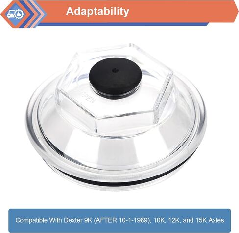 ZONFANT Oil Bath Dust Caps K71-148-00 Compatible with Dexter 9k-10K General Duty Axles 10K HD 12K 15K 4.0" Threads Trailer Axle 4 Pcs Plastic Screw-on Cap Kit Rubber Plugs O-Rings in Saudi Arabia