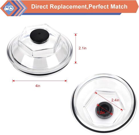 ZONFANT Oil Bath Dust Caps K71-148-00 Compatible with Dexter 9k-10K General Duty Axles 10K HD 12K 15K 4.0" Threads Trailer Axle 4 Pcs Plastic Screw-on Cap Kit Rubber Plugs O-Rings in Saudi Arabia