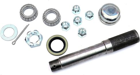 5 Bolt on 4-1/2 Inch Circle Hub Assembly Includes (2) 1-1/16 Inch Straight Spindles & Bearings,Set of 2 in Saudi Arabia