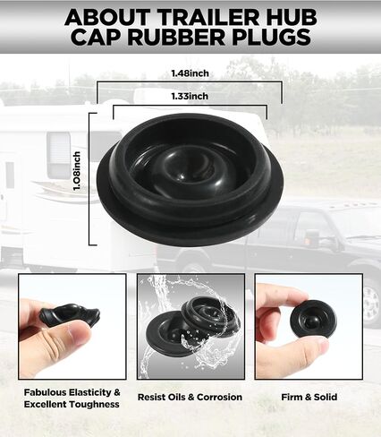 غطاء شحم بغطاء غبار لمحمل المقطورة، مجموعتان من أغطية غبار محور 1.98 بوصة مع قطعتين من سدادات الشحوم المطاطية الإضافية، غطاء شحم محور المقطورة لمعظم محاور دكستر بوزن 2000 إلى 3500 رطل in Kuwait