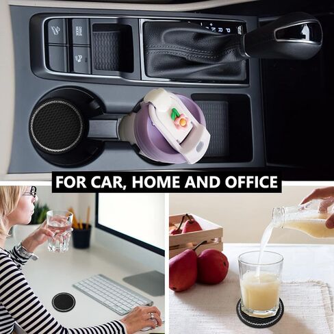 Car Cup Holder Coaster, 2 Pack Bling Crystal Rhinestone Car Interior, Car Cup Holder Insert Coaste, Silicone Anti Slip Cup Mat … in Saudi Arabia