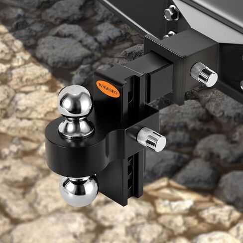 Adjustable Trailer Hitches Fits 2-Inch Receiver, 8-Inch Drop/Rise Aluminum Drop Hitch 12,500 GTW, 2" and 2-5/16" Stainless Steel Tow Balls, Aluminum Tow Hitch with Double Anti-Theft Pins Locks in Saudi Arabia