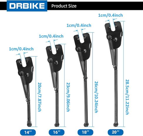 مسند دراجة الأطفال من DRBIKE لدراجة الأطفال مقاس 14 و16 و18 و20 بوصة، حامل خلفي من جانب واحد لدراجات الأطفال، فولاذ كربوني، أسود in Kuwait