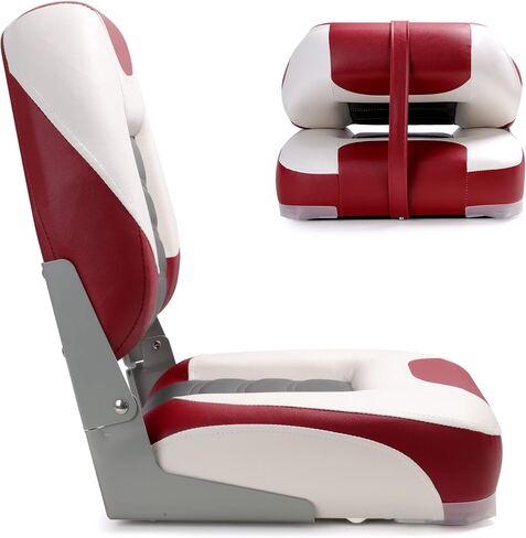 مقاعد قارب الصيد NORTHCAPTAIN T1 الفاخرة ذات الظهر المنخفض القابلة للطي مكونة من قطعتين - كراسي قارب ممتازة / جون / عائمة، تتضمن 4 براغي تثبيت in Kuwait