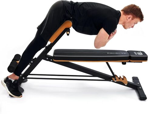 مقعد وزن قابل للتعديل متعدد الوظائف لتمرين الجسم بالكامل، مقعد فرط التمدد، كرسي روماني، مقعد جلوس قابل للتعديل، قلب البطن وتدريب شامل على الأرداف in Kuwait