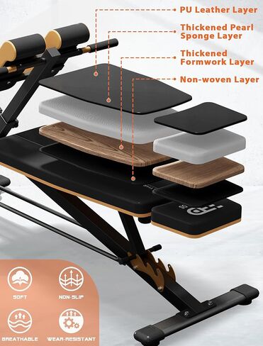 مقعد وزن قابل للتعديل متعدد الوظائف لتمرين الجسم بالكامل، مقعد فرط التمدد، كرسي روماني، مقعد جلوس قابل للتعديل، قلب البطن وتدريب شامل على الأرداف in Kuwait