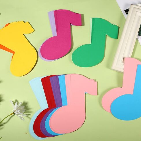 72pcs Music Note Cutouts, Colorful Cutouts Large Music Note Silhouette Wall Decals for Music Theme Party Birthday School Bulletin Board Craft Home Wall Decor in Saudi Arabia