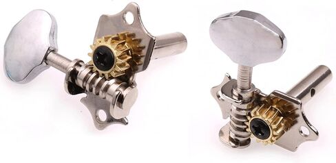 N/C AYUBOUSA 18:1 Open Guitar Locking String Tuning Pegs Machine Head Tuners Middle Hole for Classical Guitar Ukulele Chrome (3R3L) in Saudi Arabia