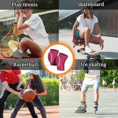2 Pcs Dancing Knee Pads Women Volleyball Womens Knee Pads Football Knee Support Pad Anti Slip Sponge Knee Pads Elastic Soft Knee Protectors Soft Breathable Knee Pads for Men Women in Saudi Arabia