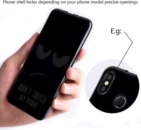 حافظة هاتف لـ Doogee S61 Pro (6.00 بوصة) مع [واقي شاشة من الزجاج المقوى 2 ×]، غطاء أسود من مادة TPU مقاوم للصدمات من السيليكون الناعم للغاية لهاتف Doogee S61 Pro - عيون كبيرة in Kuwait