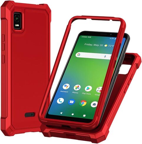 for ATT Vista 2023 Case with Screen Protector,ATT Vista Case Full Body Protection Front PC Back Soft Silicone Bumper,ATT Vista Cover Heavy Duty Protection Shockproof Corner for ATT Vista Red in Saudi Arabia