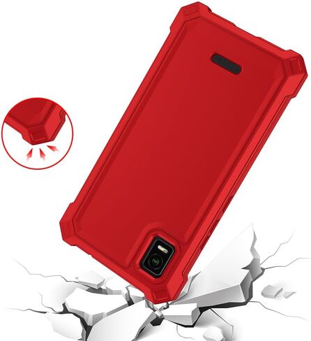 for ATT Vista 2023 Case with Screen Protector,ATT Vista Case Full Body Protection Front PC Back Soft Silicone Bumper,ATT Vista Cover Heavy Duty Protection Shockproof Corner for ATT Vista Red in Saudi Arabia