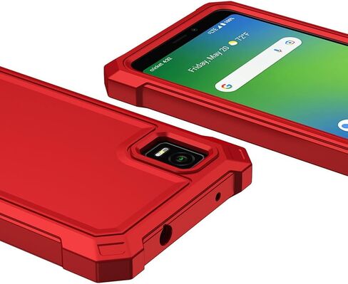 for ATT Vista 2023 Case with Screen Protector,ATT Vista Case Full Body Protection Front PC Back Soft Silicone Bumper,ATT Vista Cover Heavy Duty Protection Shockproof Corner for ATT Vista Red in Saudi Arabia