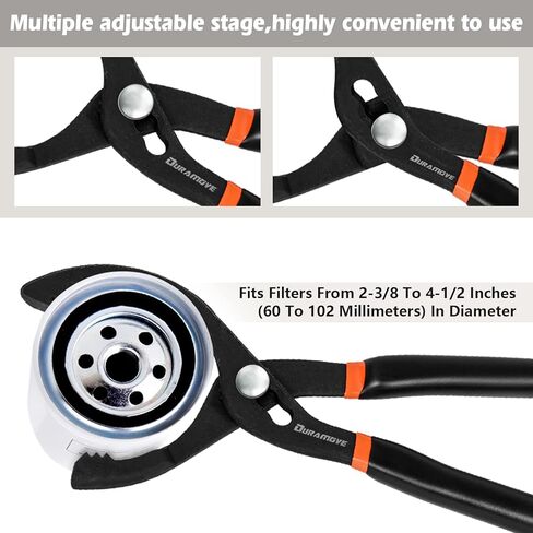 كماشة فلتر الزيت مقاس 12 بوصة، أداة إزالة مفتاح الربط البلاستيكية القابلة للتعديل. in Kuwait