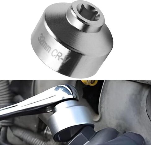 Pack-1 Low Profile Drive Socket Wrench, 1.2 Inches Oil Filter Removal Tools, 6-point Universal Automobile Replacements, for Most Cars, Trucks and Vans (Silver) in Saudi Arabia