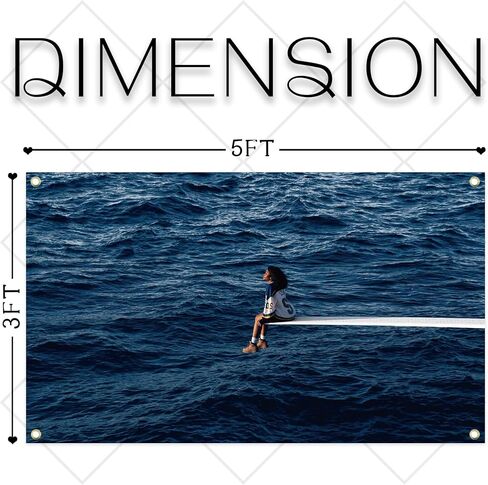 s-z-a ألبوم الموسيقى نسيج 3x5 قدم المغني المفروشات لديكور غرفة النوم الكلية، الجدار شنقا s-z-a المفروشات مع الحلقات النحاسية لديكورات غرفة النوم غرفة المعيشة in Kuwait