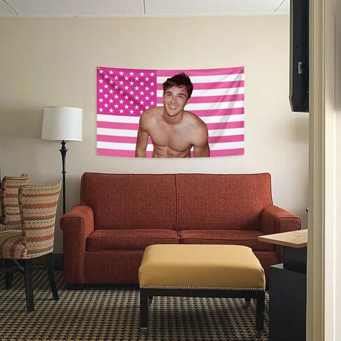 American Flag Background Jacob Performer Elordi Tapestry 3X5 Feet Wall Decoration Bedroom Living Room Dormitory Background Decoration Tapestry Available Indoors and Outdoors in Saudi Arabia
