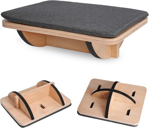 lesolar 2-in-1 Foot Rest Under Desk with Non-Slip Strip, Balance Board or Office Footrest Under Desk, Adjustable footrest with Ergonomic for Office Home, Log in Saudi Arabia