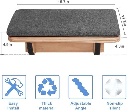 lesolar 2-in-1 Foot Rest Under Desk with Non-Slip Strip, Balance Board or Office Footrest Under Desk, Adjustable footrest with Ergonomic for Office Home, Log in Saudi Arabia
