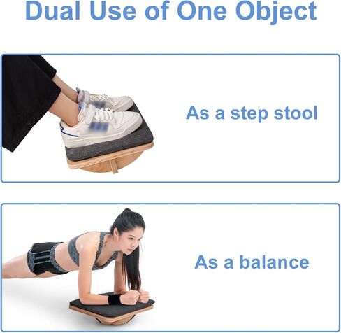 lesolar 2-in-1 Foot Rest Under Desk with Non-Slip Strip, Balance Board or Office Footrest Under Desk, Adjustable footrest with Ergonomic for Office Home, Log in Saudi Arabia