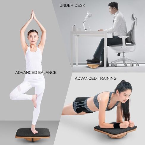 lesolar 2-in-1 Foot Rest Under Desk with Non-Slip Strip, Balance Board or Office Footrest Under Desk, Adjustable footrest with Ergonomic for Office Home, Log in Saudi Arabia