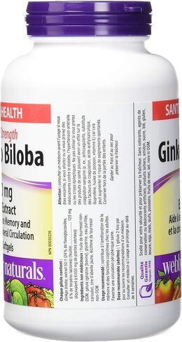 webber naturals Ginkgo Biloba 120mg 300 Softgels in Saudi Arabia