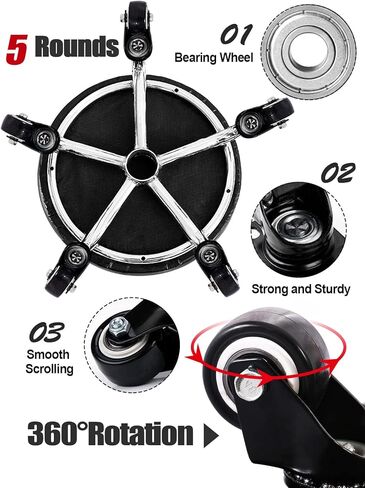 Low Stool with Wheels, Roller Seat Short Rolling Stools with Universal Swivel Caster Wheels Leather Little Low Small Stools on Wheels for Home Garage to sit on- Brown in Kuwait