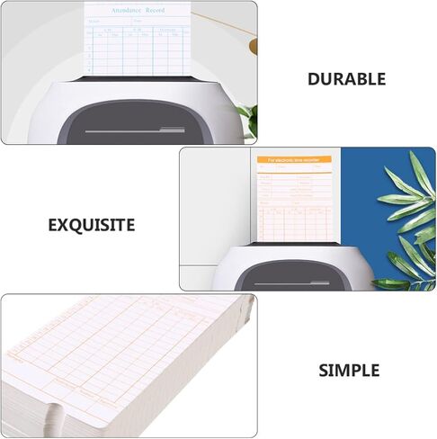 بطاقات ساعة زمنية شهرية من NUOBESTY، بطاقات زمنية، مسجلات رواتب الحضور لموظفي الشركة، مكتب المصنع، 200 ورقة in Kuwait