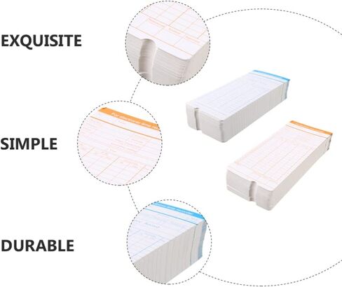 بطاقات ساعة زمنية شهرية من NUOBESTY، بطاقات زمنية، مسجلات رواتب الحضور لموظفي الشركة، مكتب المصنع، 200 ورقة in Kuwait