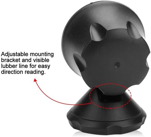 Car Ball Compass, Black Mini Adjustable Ball Night Vision Compass for Boat/Marine Boat/Truck/Caravan in Saudi Arabia