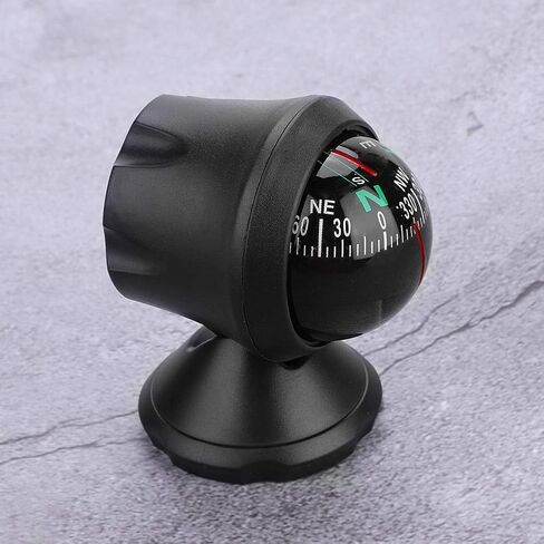 Car Ball Compass, Black Mini Adjustable Ball Night Vision Compass for Boat/Marine Boat/Truck/Caravan in Saudi Arabia