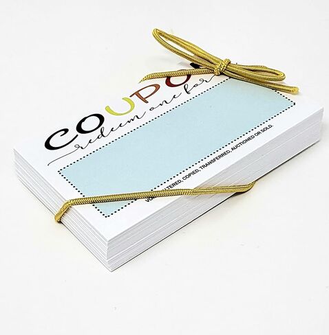 DIY Coupon Book, Blank Gift Certificates, Couples Coupons, Kids Reward Vouchers, Surprise Fill in Ticket Booklet for him, her in Saudi Arabia