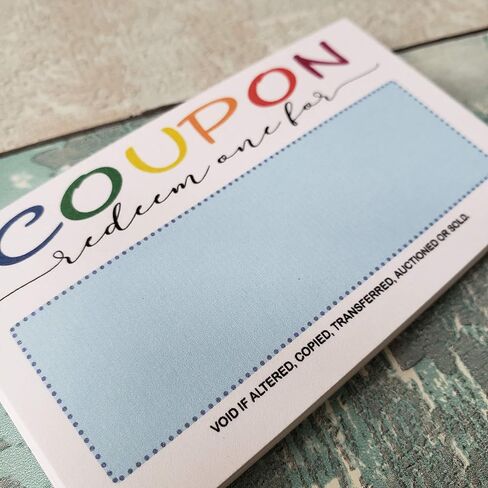 DIY Coupon Book, Blank Gift Certificates, Couples Coupons, Kids Reward Vouchers, Surprise Fill in Ticket Booklet for him, her in Saudi Arabia